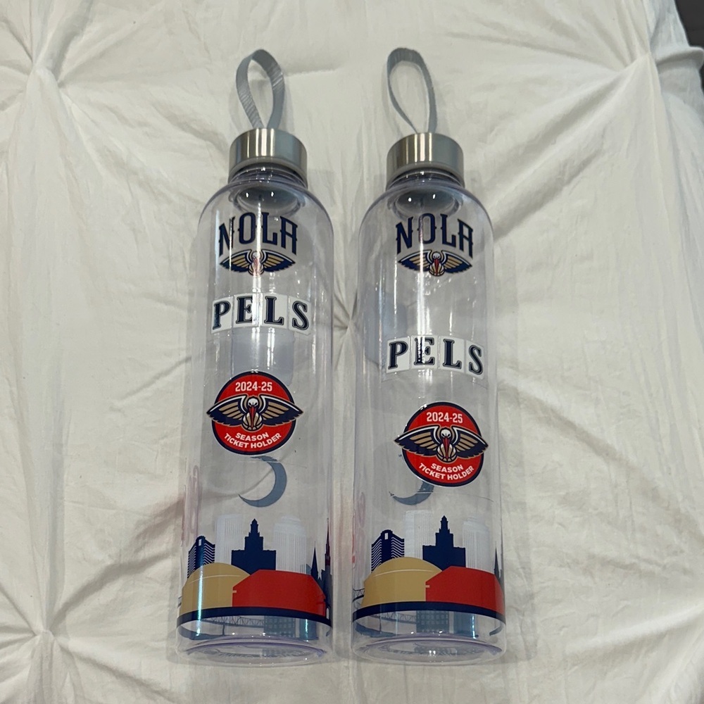 NOLA PELS Water Bottles with Strap set of 2
